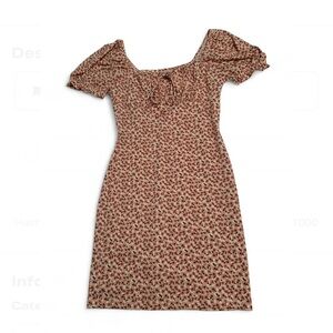 Puff sleeve mini pink and Floral Pink Dress